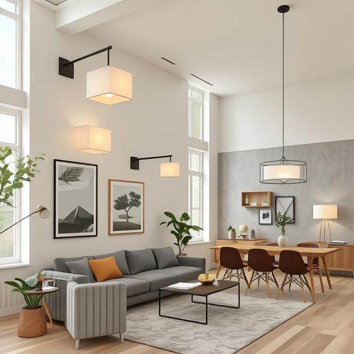 黑色铜色长杆壁灯别墅酒店新中式茶楼客房走廊方圆形布罩ledled灯