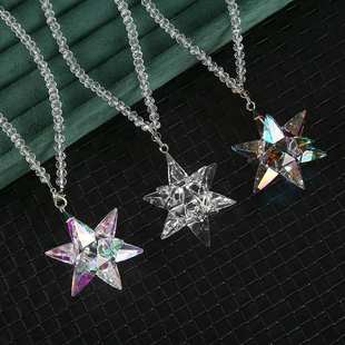 新款创意水晶雪花流星锤车饰车挂件个性车内装饰水晶挂件厂家