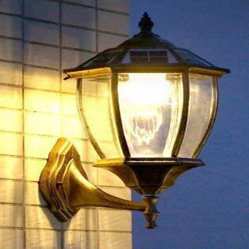 定制太阳能壁灯 户外庭院灯LED光控感应室外墙壁防水花园太阳能灯