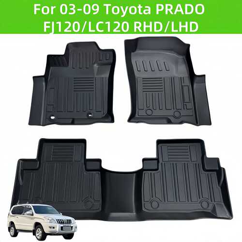 For 03-09 PRADO FJ120/LC120 TPE Car Floor Mat/Rear Trunk Mat