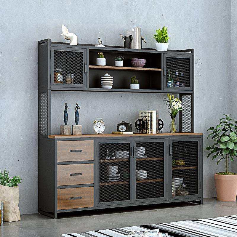 简约火锅店自助调料台家用斗柜多功能商用蘸料台餐厅工业风餐边柜