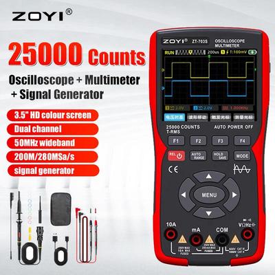 众仪ZT703S示波器万用表高精度双通道50MHZ数字示波器信号源汽修