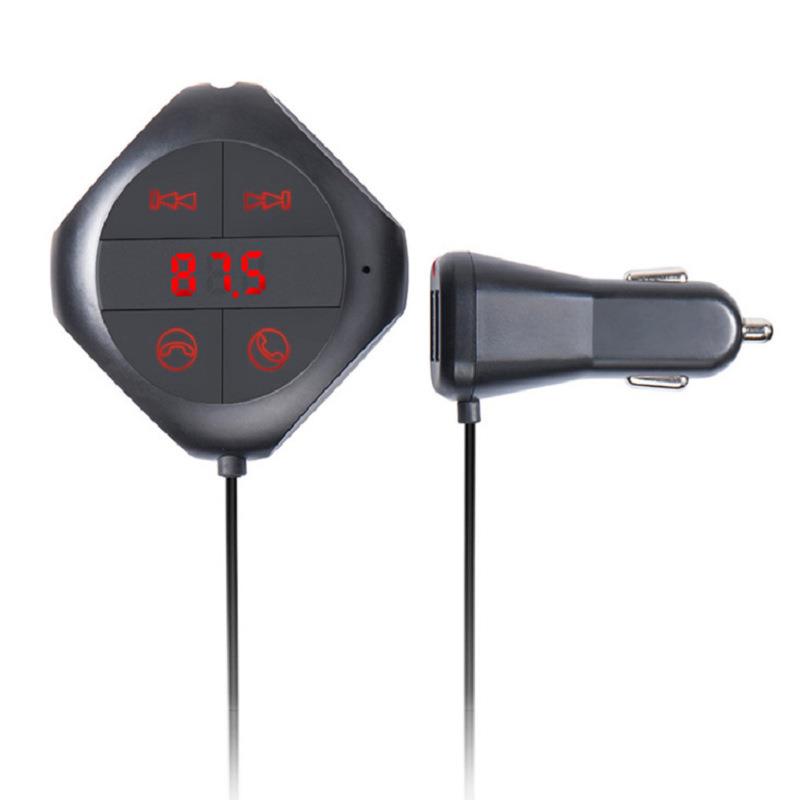 Q7S车载蓝牙FM发射器内置2.4A车载充电器支持3.5音频输出插卡放歌