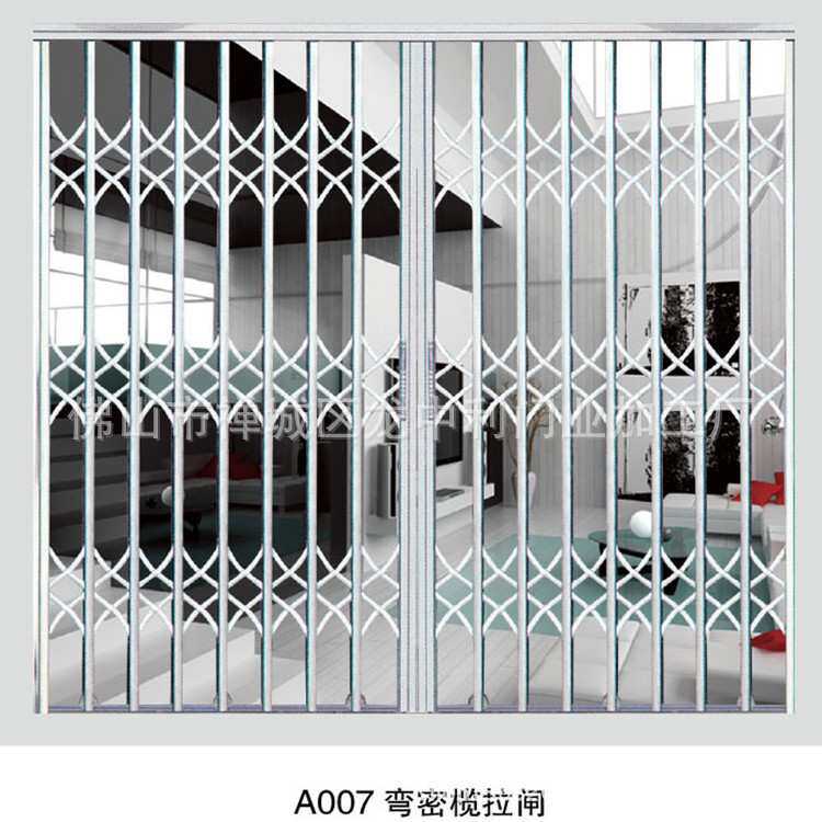 厂家优惠不锈钢拉闸 推拉防盗门窗 阳台逃生收缩门 201 304拉闸门