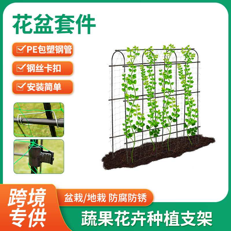 植物爬藤架月季花架黄瓜豆角种菜支架户外阳台花攀爬架苗木支撑杆