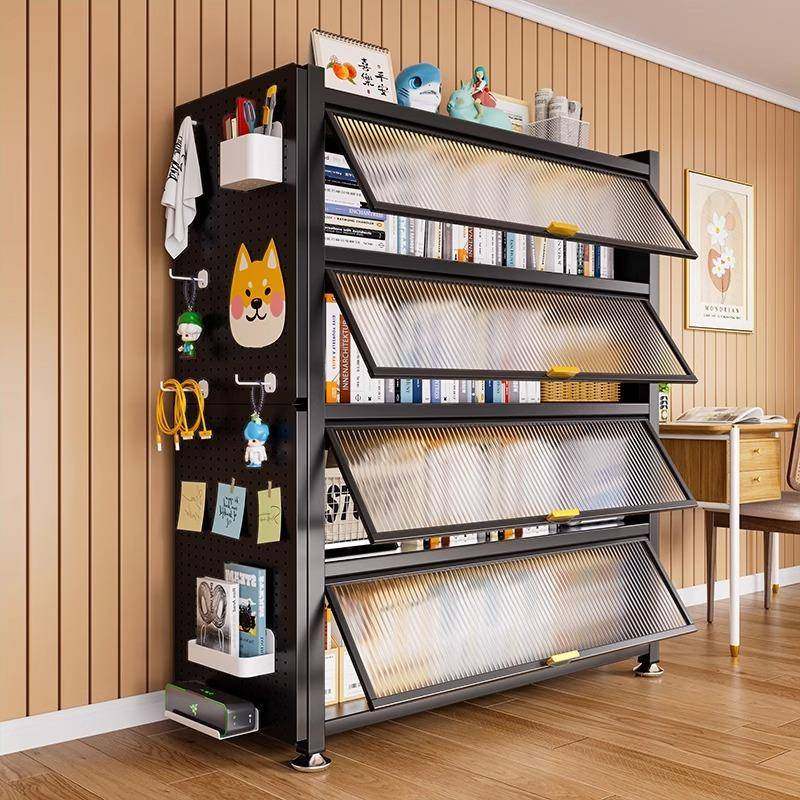钢制书柜置物柜带门防尘儿童书架落地家用客厅多层展示储物收纳柜,电子元器件市场,其它元器件,淘宝优惠券,粉丝福利购,淘宝优惠卷