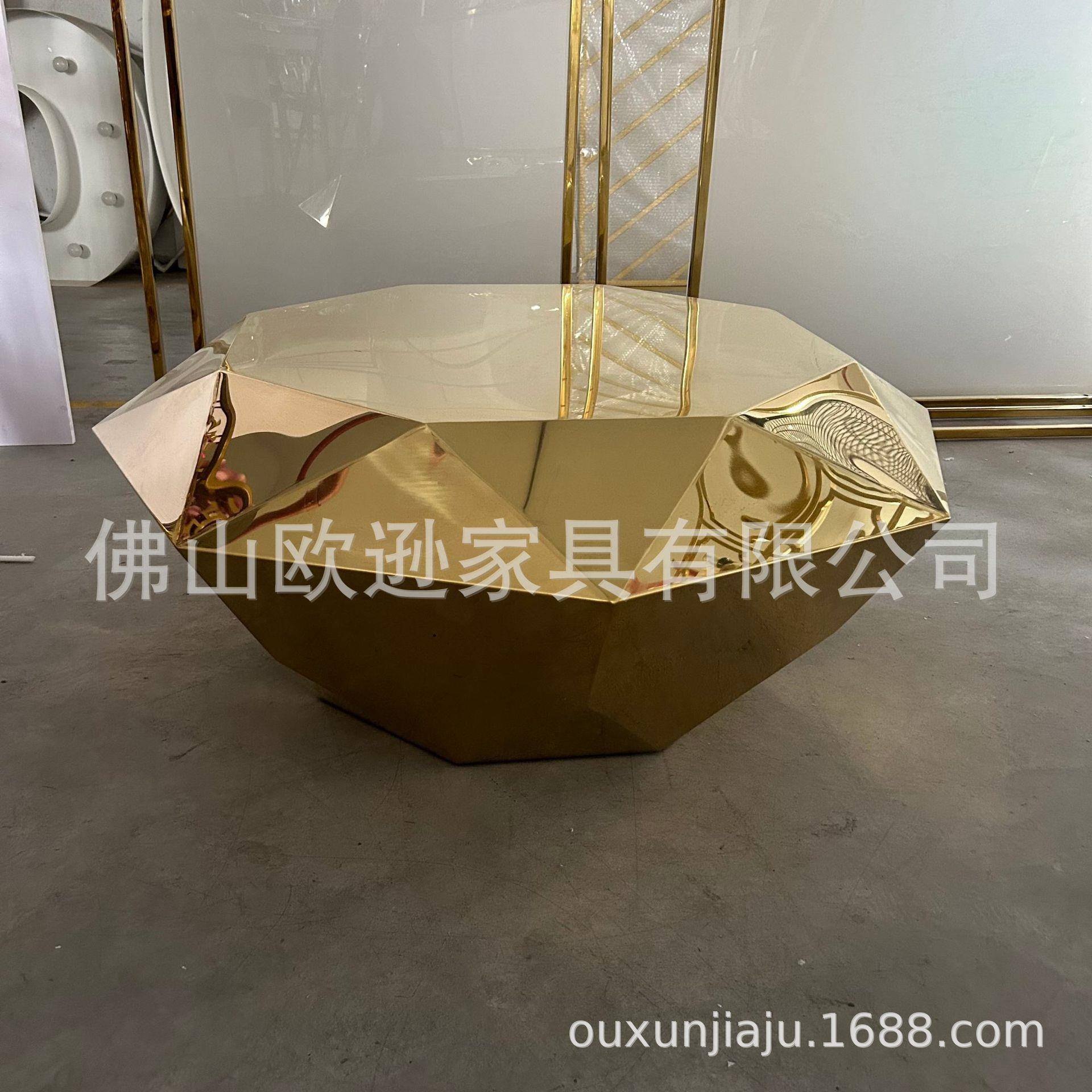 不锈钢钛金钻石茶几婚庆装饰茶几出来贸易