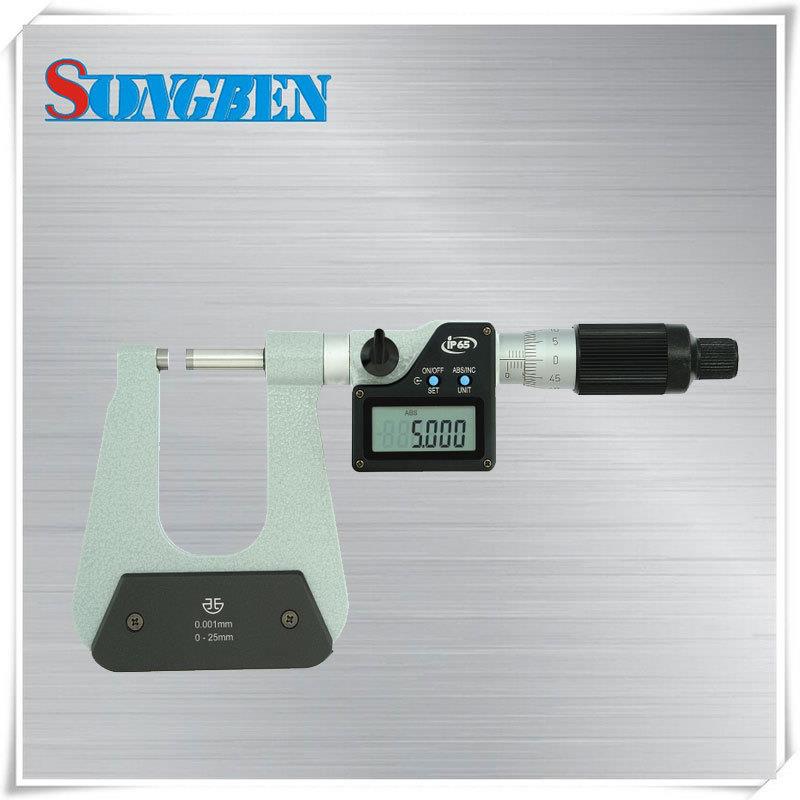 青量数显电子深弓架千分尺A型测头0-25mm外径千分尺293-01-410