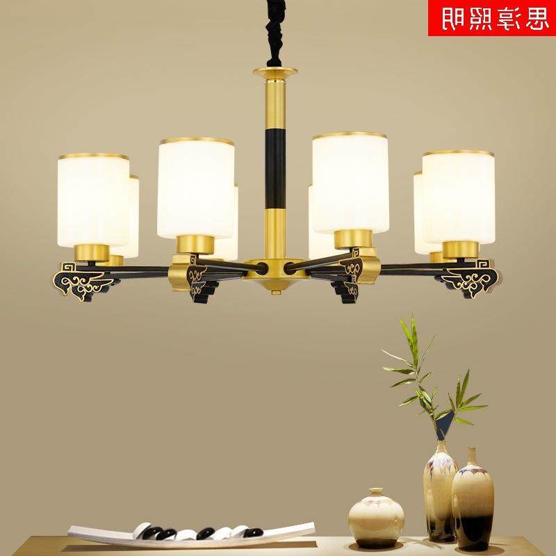 新中式吊灯客厅大厅现代简约风格装修餐厅禅意风简单大方灯具