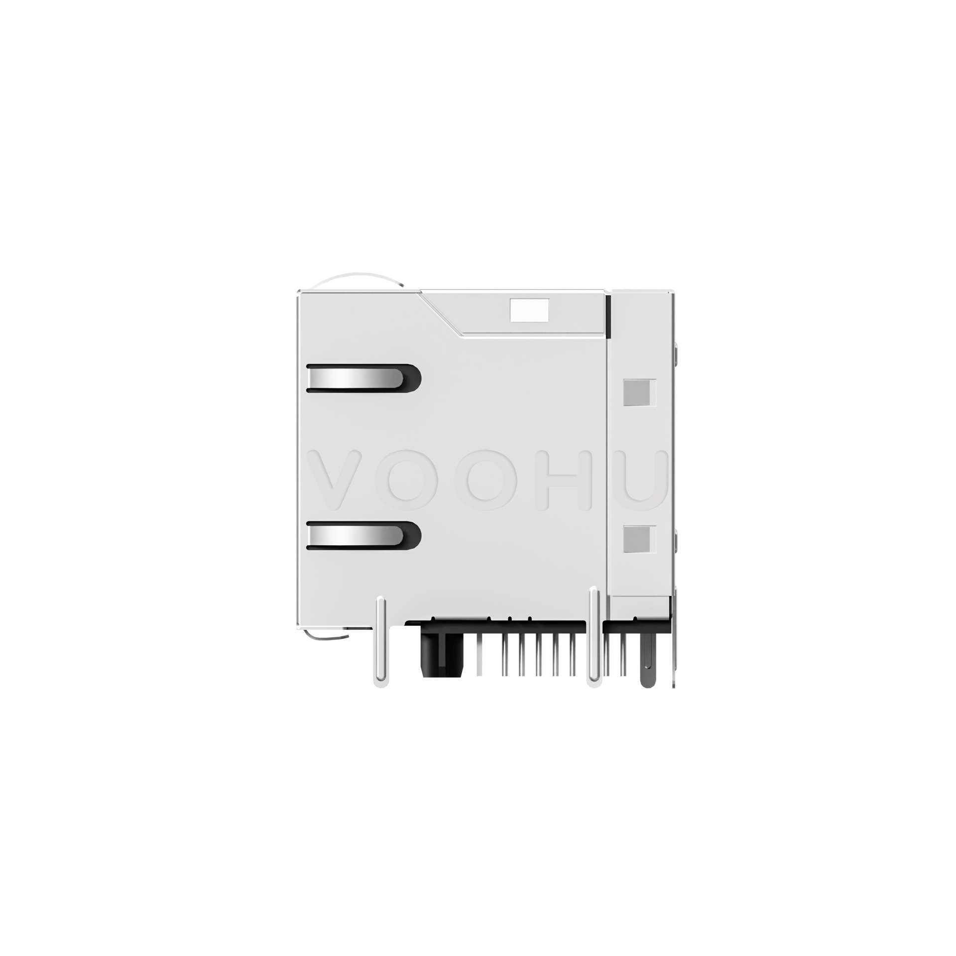 RJ45网络连接器 十二口2X6 带灯带弹 型号SYT26B083DB2A2D057
