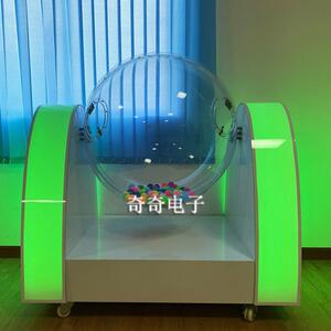 电动七色LED灯手动抽奖箱摇奖箱滚动式抽签选号幸运转盘摇奖机