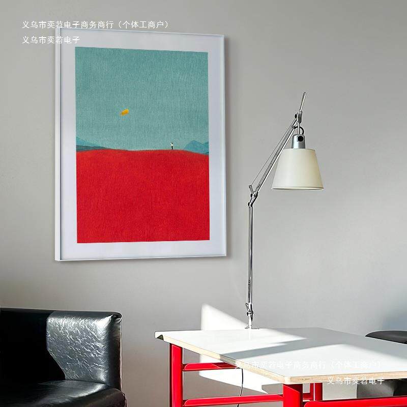 装饰画墙壁玄关挂画手绘油画抽象客厅放风筝摆件艺术小众潮流大白