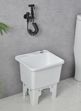 A10L拖把池阳台塑料拖布池洗地盆卫生间台控移动水池槽灰色家用落