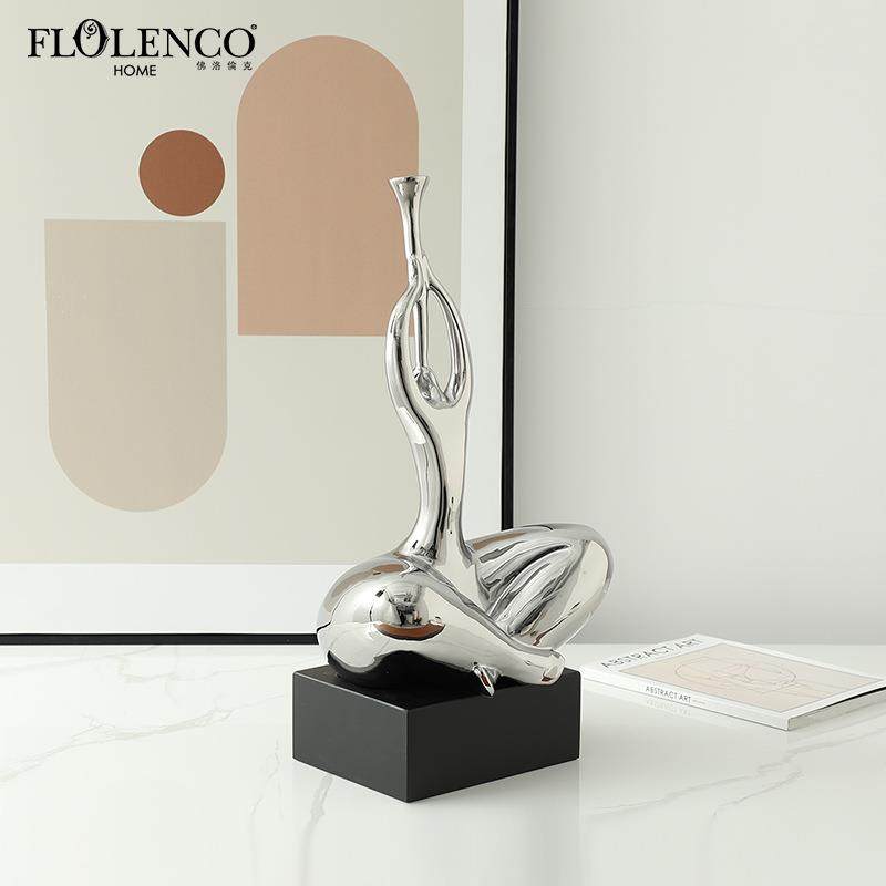 现代轻奢抽象吹奏人陶瓷摆件办公室展厅玄关装饰柜创意家居工艺品,电子元器件市场,其它元器件,淘宝优惠券,粉丝福利购,淘宝优惠卷