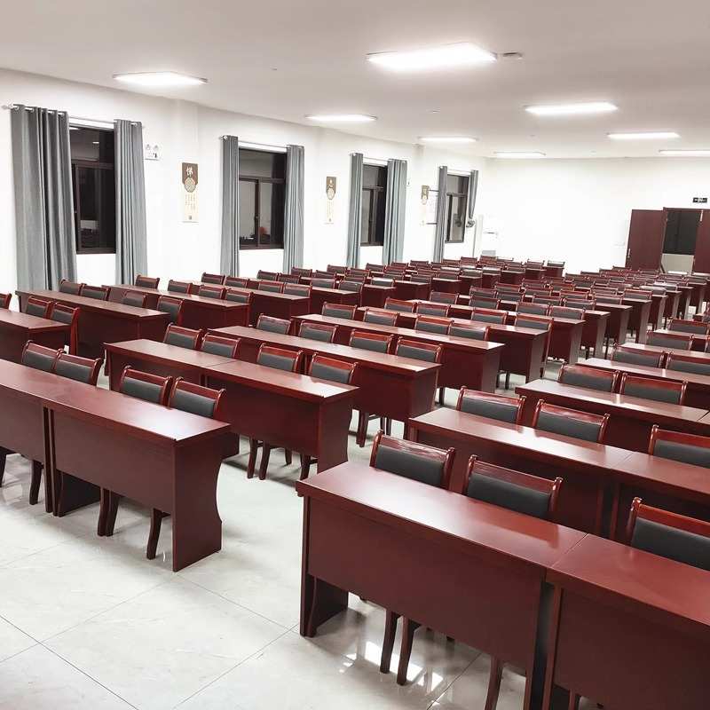 办公桌条桌会议桌椅组合会议长条桌木皮条形桌培训桌组合