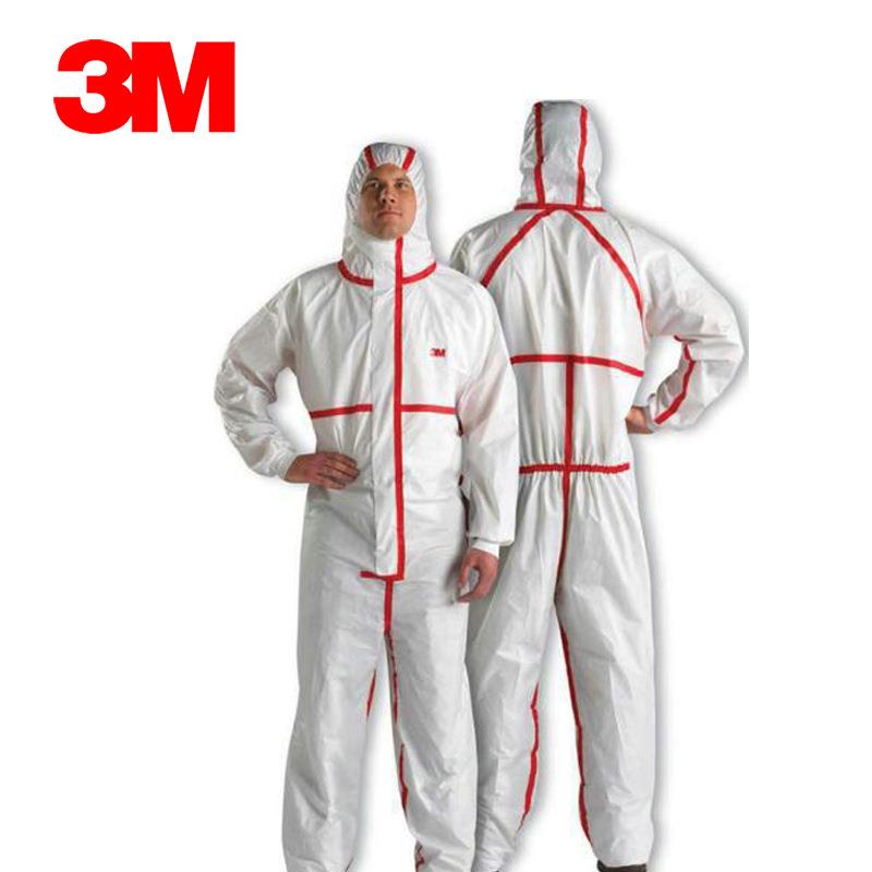 3M4565连体带帽胶条防护服防喷溅气溶胶阻隔颗粒防护服隔离衣防化