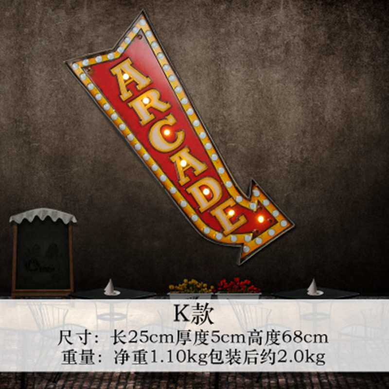 复古风格壁饰室内酒吧挂件创意立体路标挂饰铁皮画背景墙面装饰品