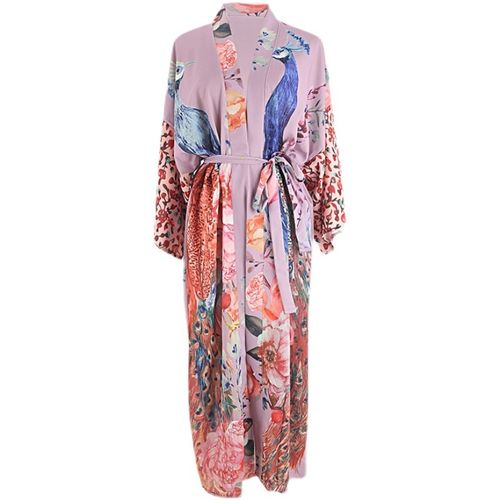 新款孔雀定位海边度假比基尼外搭开衫沙滩泳衣披肩长袖外套罩衫女