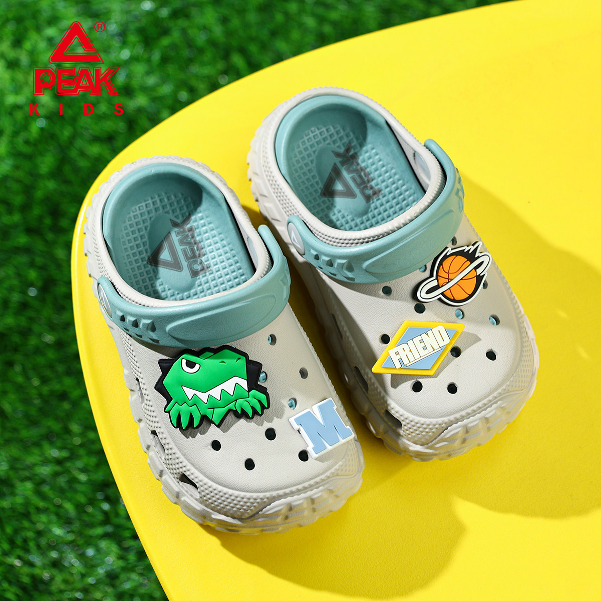 匹克儿童洞洞鞋夏季新款男童沙滩厚底凉拖鞋宝宝外穿防滑2026大童