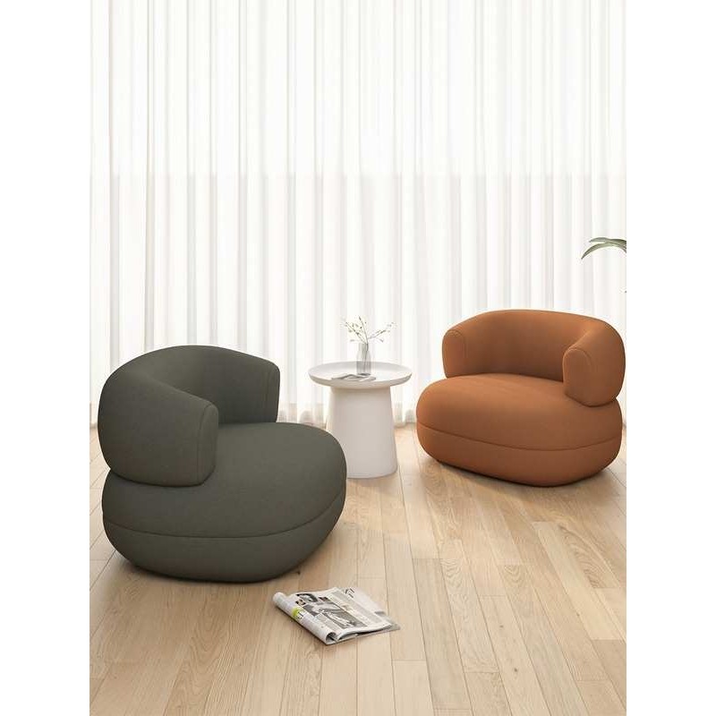 橘色U型轻奢北欧网红休闲单人懒人榻榻米沙发小沙发沙发椅卧室女,3C数码配件,摄像机配件,淘宝优惠券,粉丝福利购,淘宝优惠卷