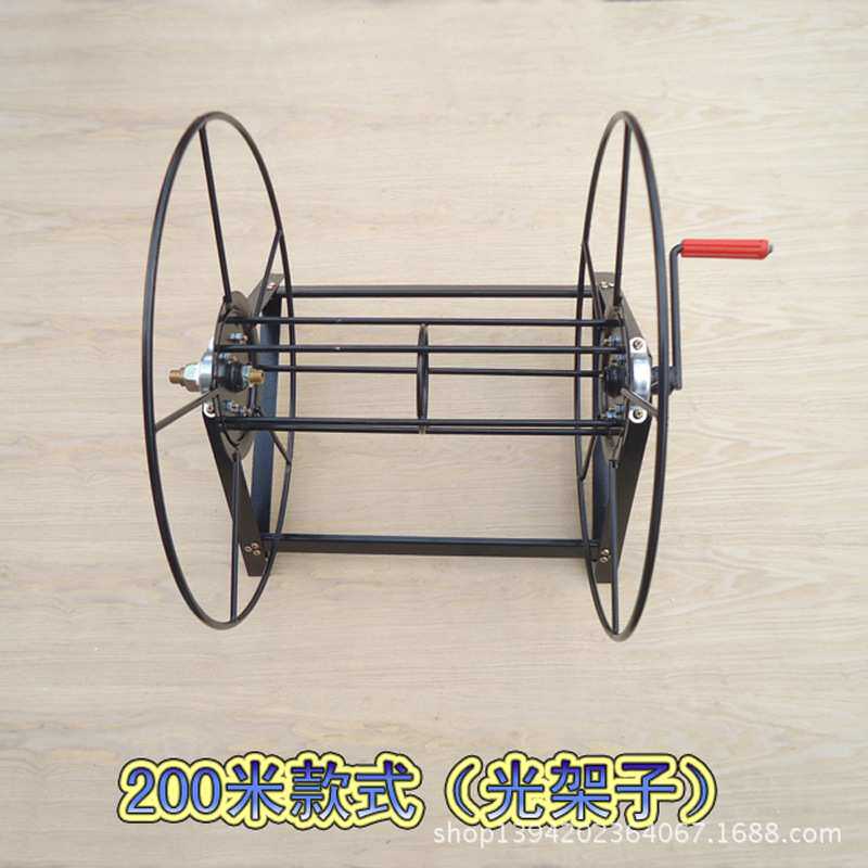 高压喷雾管绕管机卷管机器收摇胶管架子加厚绕管架子200米款黑色