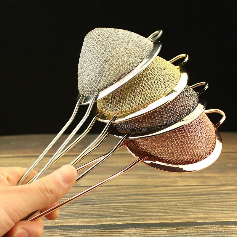 酒术 不锈钢三角双层过滤网鸡尾酒双重漏网日式调酒过滤器滤冰器