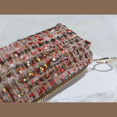 躲在耳里繆丝笔袋气质金丝高级质感便携化妆刷包小化妆包