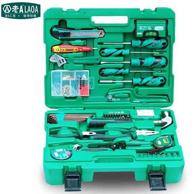 老A LAOA 多功能电工包手动工具组套维修工具箱套装50件LA105050