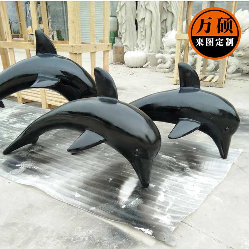 玻璃钢动物海豚雕塑海洋世界水族馆水上乐园主题美陈雕塑摆件装饰