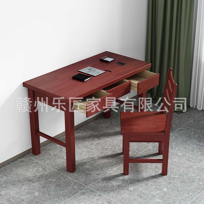 工程定制 实木学习桌实木写字台营区房士兵电脑桌实木制式家具