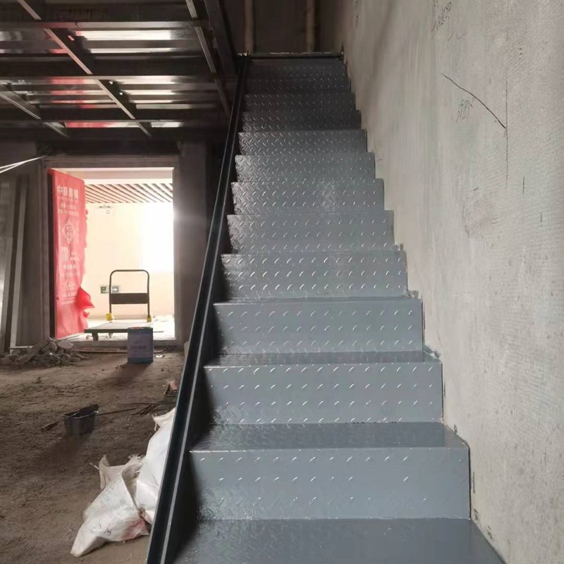 新款阁楼搭建室泥加二层混内土平台槽钢工字楼定制隔层钢梯