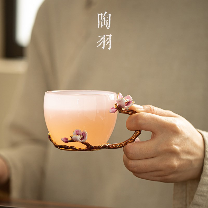粉汝钧瓷三才盖碗窑变大号功夫茶具一壶一杯家用茶盘泡茶碗小套装