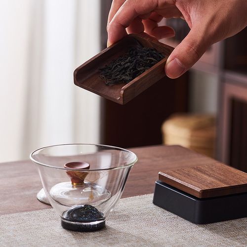 实木小型茶叶秤茶则电子秤普洱茶称茶器量茶专用克秤家用咖啡豆秤