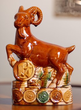 陶瓷羊摆件十二生肖补缺角南偏南摆放卧室客厅办公室乔迁送礼物品