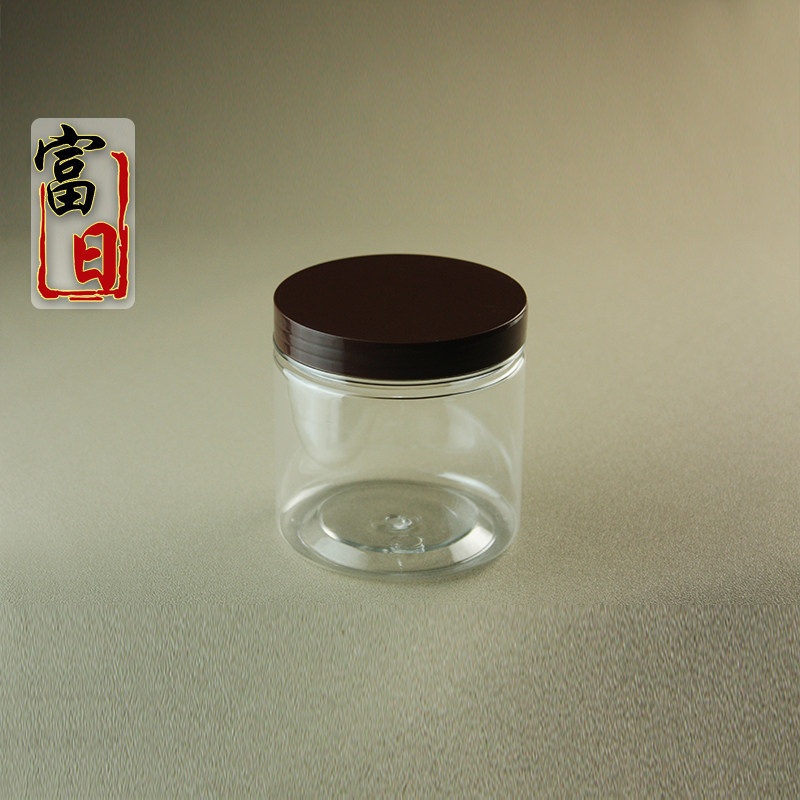 L8585塑料瓶子透明饼干花茶密封罐2品级包装瓶加厚圆形4食0ml