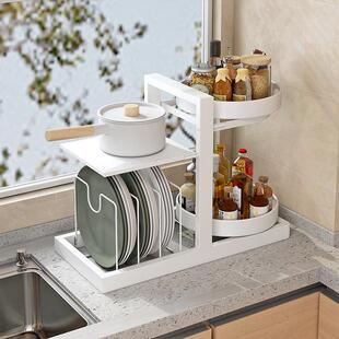 调料用品收纳厨房架子置物架家用台面专放碗支架多层可移动调味架