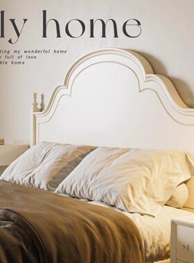 美式白色实木床现代简约1.8米法式双人主卧高箱储物公主女孩床