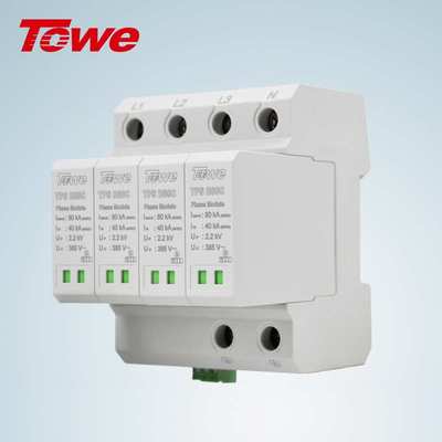 TOWE同为双芯片紧凑型模块化电涌保护器80KA压敏型过电压保护器