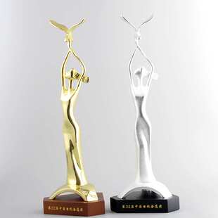 金鸡百花奖杯电视金鹰奖金属人像奖杯制作飞天华表电影节奖杯供应