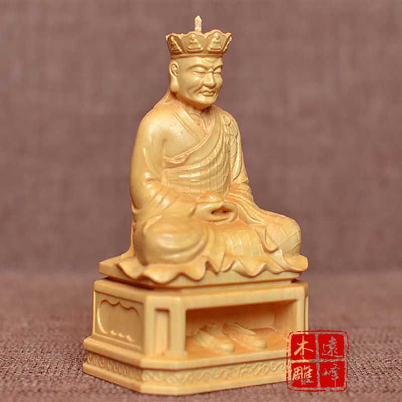 黄杨木雕实木雕刻清水祖师公三坪祖师精雕工艺品摆件