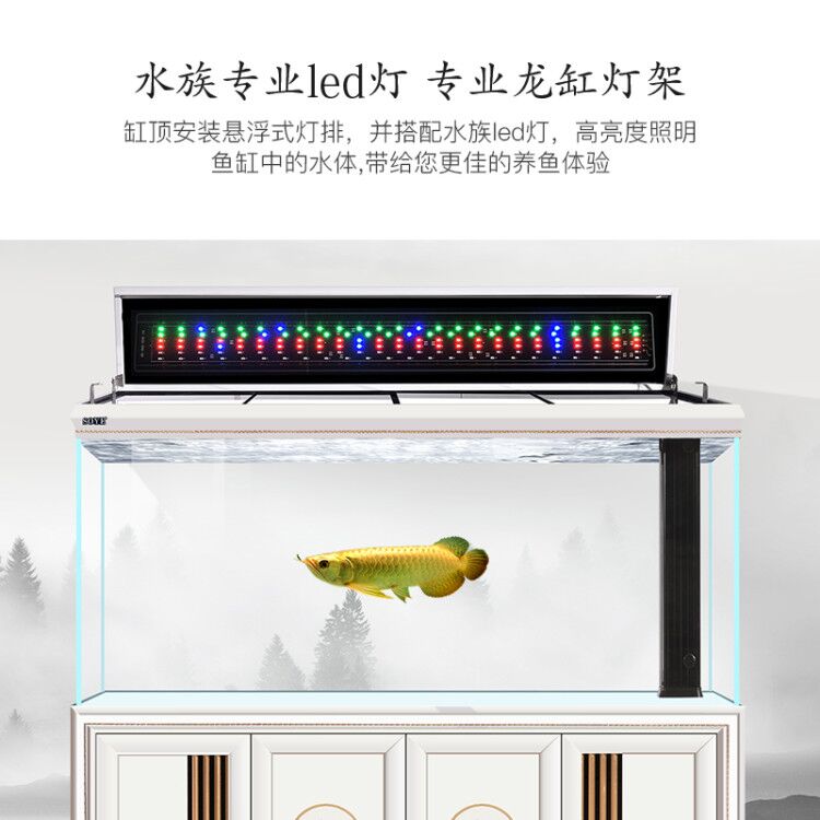 鱼缸水族箱客厅实木超白落地家用大型智能高端屏风中式玄关隔断柜