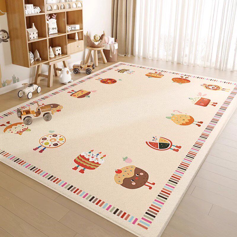 可爱卡通蛋糕卧室客厅仿羊绒地毯2025新款防污免打理室内免洗地垫,居家布艺,地毯,淘宝优惠券,粉丝福利购,淘宝优惠卷