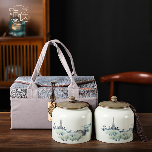 中式茶叶罐包装盒空礼盒装空盒子礼品盒礼袋通用订制普洱红白绿茶