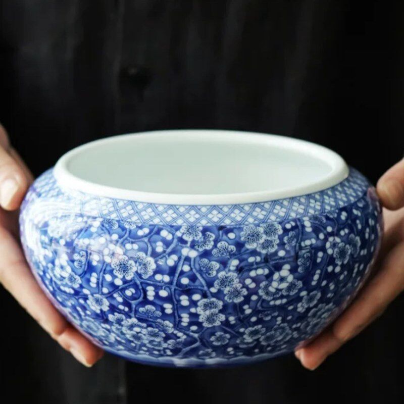 高级冰梅陶瓷茶洗缸大码 家用中茶道/零配