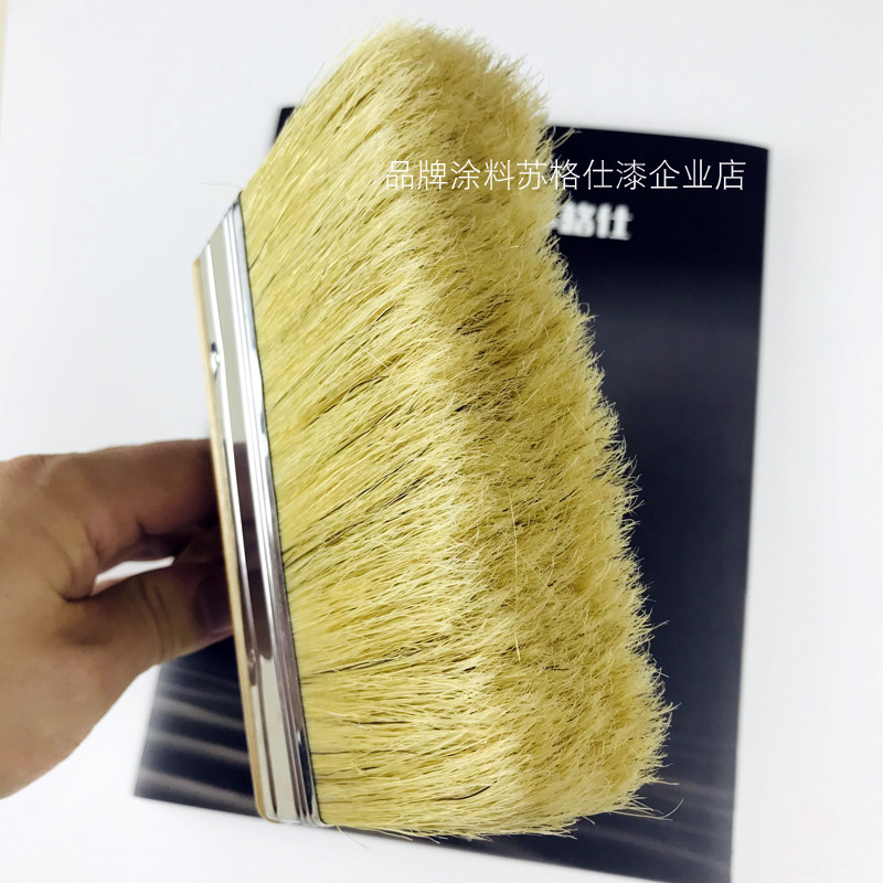 艺术刷天然猪鬃刷加厚猪毛刷子艺术漆造型刷鬃毛刷油漆刷6寸/4寸