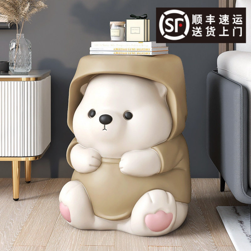 熊客厅落地摆件家居饰品电视柜沙发旁茶几托盘玄关换鞋凳乔迁礼物
