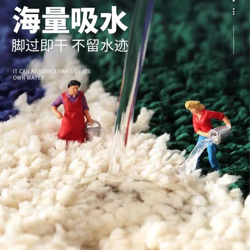 垫江浴室吸水地间进门家用门大洗手间厕所地毯卫生垫门口防滑垫子