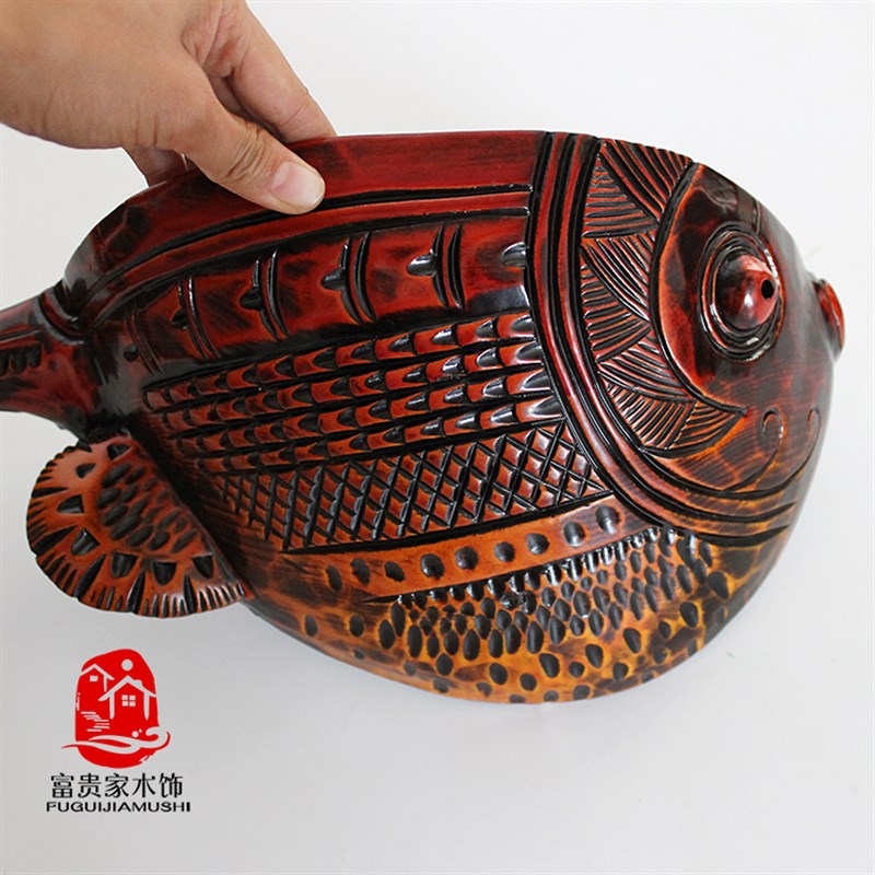 墙上壁挂式花瓶插干花仿真花假花插花墙壁艺术立体鱼装饰品挂件