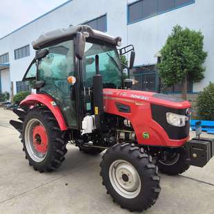 拖拉机农用四驱柴油发动机大棚王504配三铧犁开沟起垄深耕旋耕机