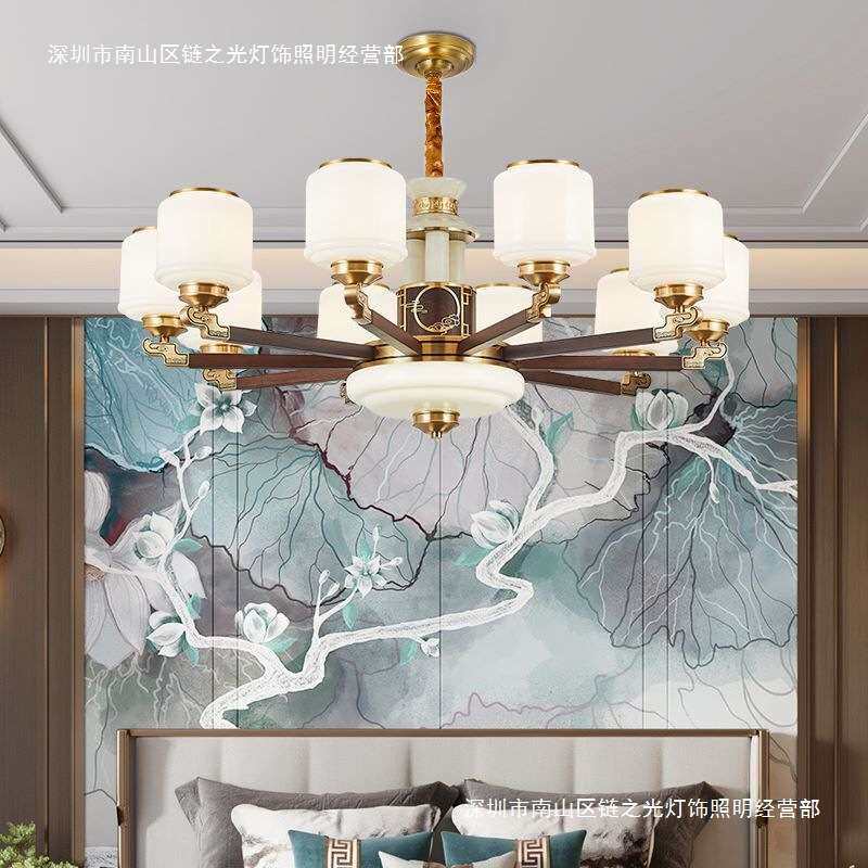 中国风全铜大吊灯复式别墅高档茶楼餐厅火锅店酒店居家高端大气